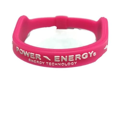 Power Energy Balance Band, Fitness-Armband aus Silikon mit holografischem Motiv, mit natürlichen Mineralien und negativen Ionen angereichert, rose von Power Energy