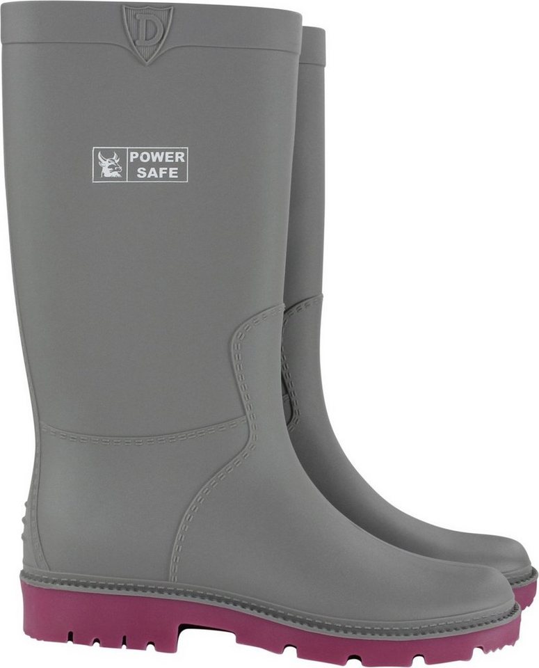 Power Safe Power Safe Damen Gartenstiefel grau-pink Gummistiefel von Power Safe