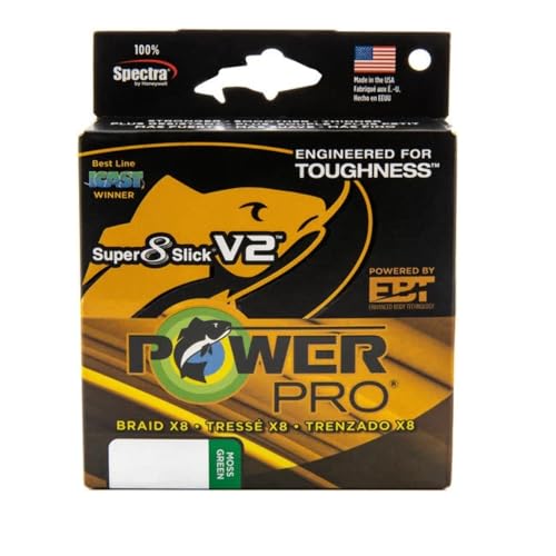 PowerPro Unisex-Erwachsene LINE Power Pro 31500100300E SSV2 4,5 kg 300 Yd moosgrün, 300 Yards von POWER PRO