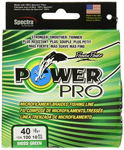 POWER PRO Unisex-Erwachsene 21100400100E POWERPRO 18,1 kg X 90 YD. Grün, Mehrfarbig/Meereswellen (Ocean Tides), One Size von POWER PRO