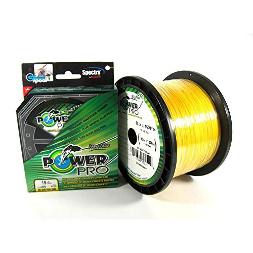 POWER PRO Unisex-Erwachsene Spectra Braided Fishing Line Angelschnur, Neongelb, 1500YD/65LB von POWERPRO