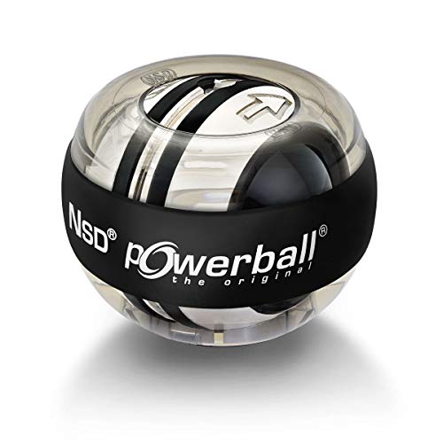 Powerball Autostart Core, gyroskopischer Handtrainer mit Metallrotor inkl. Aufziehmechanik, transparent-grau, das Original von Kernpower von Powerball