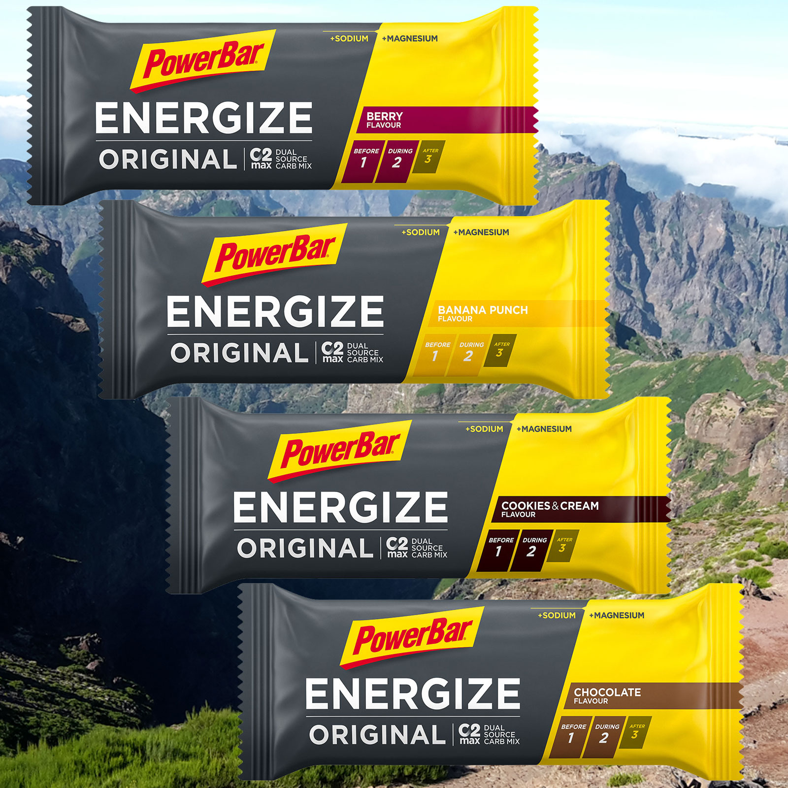 PowerBar ENERGIZE ORIGINAL Riegel mit 55g verschiedene Geschmacksrichtungen von Powerbar