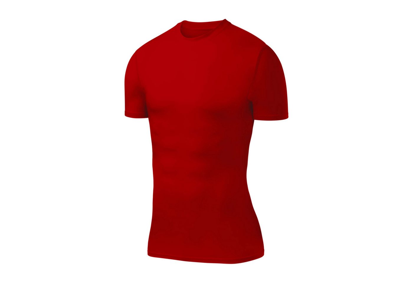 POWERLAYER Funktionsshirt PowerLayer Herren Kompressionsshirt/Funktionsshirt - Kurzarm - Rot, L (1-tlg) von Powerlayer