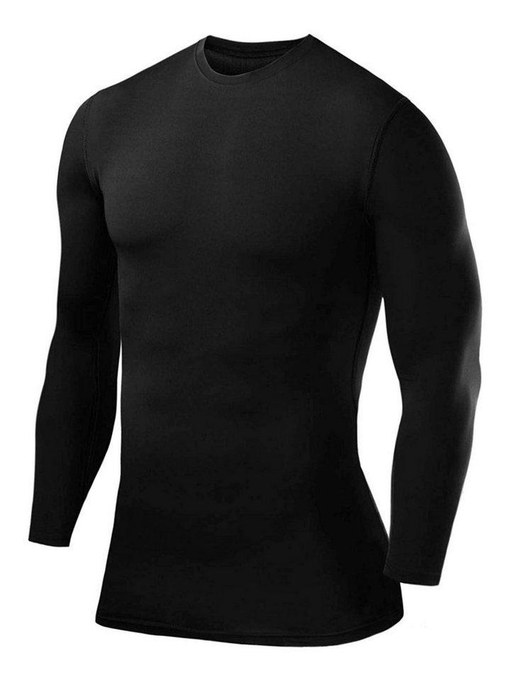 POWERLAYER Trainingsshirt PowerLayer Kompressions Shirt Herren Rundhalsausschnitt Schwarz XXL (1-tlg) von Powerlayer