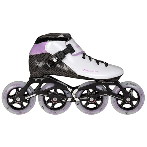 Powerslide Dragon White 90 Kinder Karbon Inline Skate, für Racing, 2in1 Alu Frame, Infinity Wheel, ABEC 9 Powerslide Dragon White 90 Kinder Karbon Inline Skate, für Racing, 2in1 Alu Frame, Infinity Wheel, ABEC 9 von Powerslide