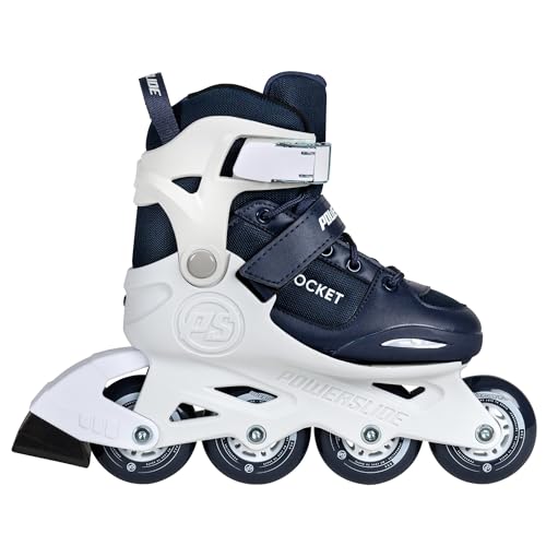 Powerslide Inline Skates Rocket Blue, größenverstellbar, Weiß/Navy Blau für Kinder, ABEC 7 Pro Kugellager, Art. nr.: 940673 von Powerslide