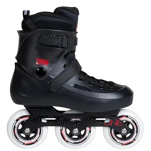 Powerslide Inline Skates Zoom Black 100, Unisex für Herren und Damen in Schwarz, 100mm/85A Rollen, ABEC 7 Pro Kugellager, Art. nr.: 880255 von Powerslide