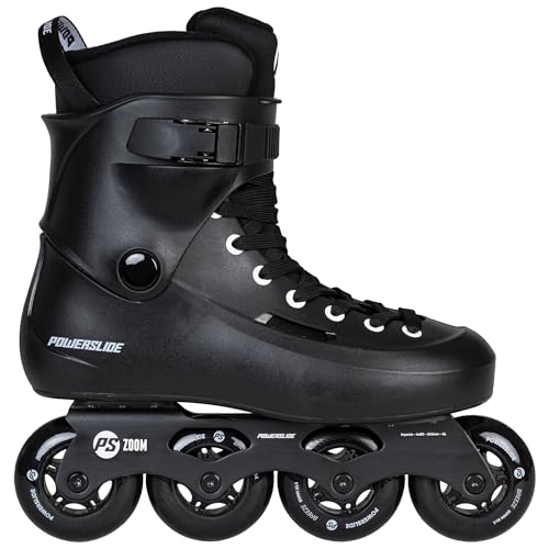 Powerslide Inline Skates Zoom Black 80, Unisex für Herren und Damen in Schwarz, 80mm/85A Rollen, ABEC 7 Kugellager, Art. nr.: 880256 von Powerslide