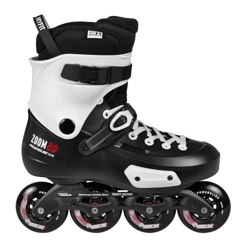 Powerslide Inline Skates Zoom Pro Black 80, Unisex für Herren und Damen in Schwarz/Weiß, 80mm/86A Rollen, ABEC 7 Pro Kugellager, Art. nr.: 880237 Powerslide Inline Skates Zoom Pro Black 80, Unisex für Herren und Damen in Schwarz/Weiß, 80mm/86A Rollen, ABEC 7 Pro Kugellager, Art. nr.: 880237 von Powerslide