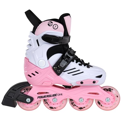 Powerslide Kinder Inline Skate Khaan Junior LTD Pink, größenverstellbar, für Fitness, Urban und Inline Hockey, für Mädchen und Jungen von Powerslide