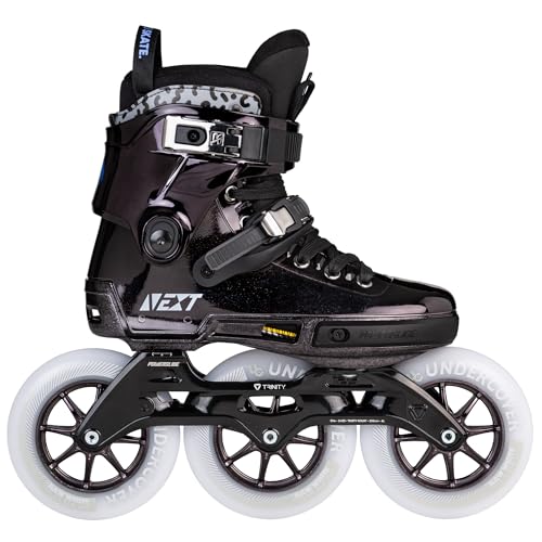 Powerslide Next 30th Anniversary 125 Inline Skate, 3-Wheels, in schwarz/Chrom für Urban von Powerslide