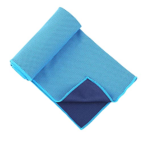 PpAaJK Ice Silk Towel Sports KüHlendes Eistuch, Tragbar Outdoor-Reisen, Fitness, Schwimmen, Handtuch, Silikontasche, Blau von PpAaJK