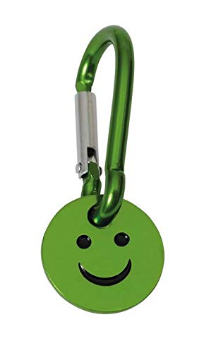 Schlüsselanhänger Smiley Einkaufchip mit Karabiner aus Metall Jesus Loves You (grün) von Praisent