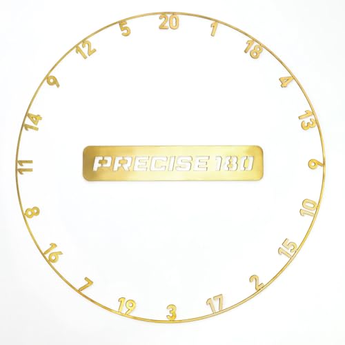 Precise180 - Onepiece Zahlenring - Gold - Premium Dartzahlenring aus 2mm dicken Stahl - 11 Farben - Dartscheiben Nummernring - Dartzubehör von Precise180