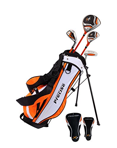 Precise Markantes Junior-Golfschläger-Set für Rechtshänder, für Kinder von 3 bis 5 Jahren (Höhe 90 bis 90 cm), Set beinhaltet: Driver (38,1 cm), Hybrid-Holz (22*), 7 Eisen, Putter, Bonus-Standtasche Precise Markantes Junior-Golfschläger-Set für Rechtshänder, für Kinder von 3 bis 5 Jahren (Höhe 90 bis 90 cm), Set beinhaltet: Driver (38,1 cm), Hybrid-Holz (22*), 7 Eisen, Putter, Bonus-Standtasche von Precise