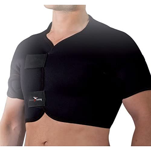 Precision Training Schulterbandage, aus Neopren Mehrfarbig schwarz/red S von Precision
