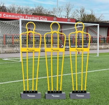 Precision Airstream Pro Mannequin (Set of 3) Set mit 3 Fußball-Trainingspuppen, gelb, 3 Stück von Precision