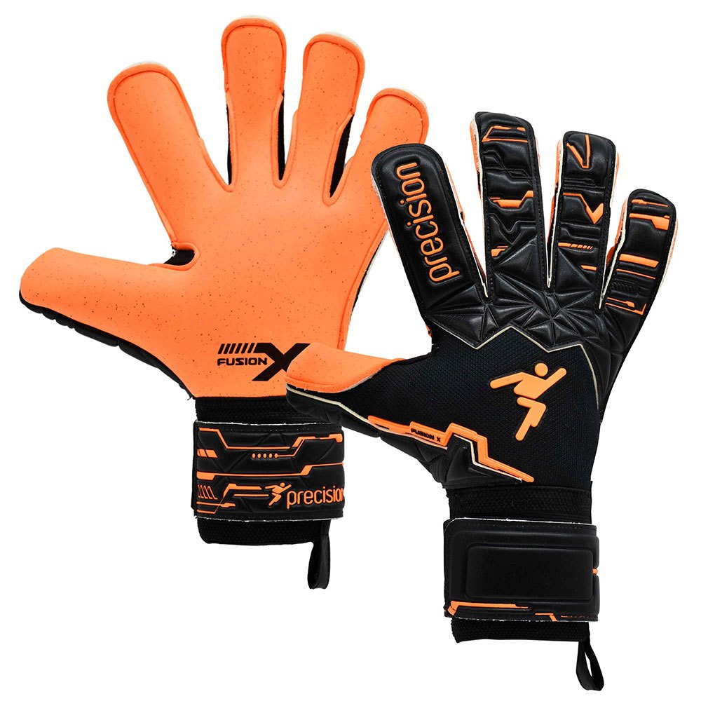 Precision Junior Fusion X Pro Surround Quartz Goalkeeper Gloves Orange,Schwarz 7 von Precision