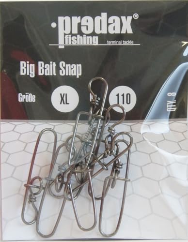 Predax Big Bait Snap - 8 Snaps, Größe/Tragkraft:Gr. XL / 110kg Predax Big Bait Snap - 8 Snaps, Größe/Tragkraft:Gr. XL / 110kg von Predax