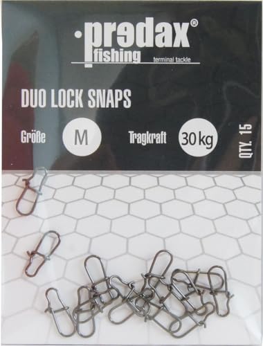 Predax Duo Lock Snap - 15 Snaps, Größe/Tragkraft:Gr. M / 30kg von Predax