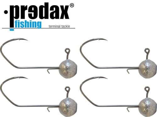 Predax Fishing MSW Jighaken mit Wire Keeper - 4 Jigköpfe, Größe / Gewicht / Packungsinhalt:Gr. 1/0 / 7g / 4 Stück von Predax