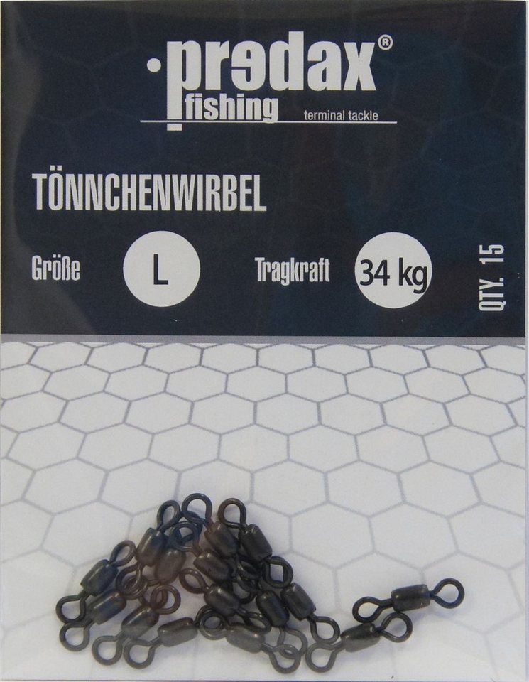 Predax Schnurverbinder Predax Tönnchenwirbel schwarz - 15 Wirbel, (15-St) Predax Schnurverbinder Predax Tönnchenwirbel schwarz - 15 Wirbel, (15-St) von Predax