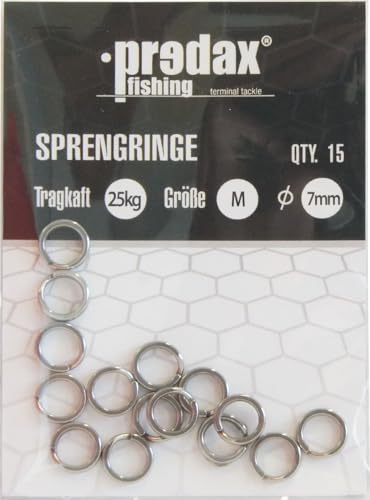 Predax Sprengringe, Größe/Tragkraft/Durchmesser/Inhalt:Gr. M/25kg/7mm/15 Stück Predax Sprengringe, Größe/Tragkraft/Durchmesser/Inhalt:Gr. M/25kg/7mm/15 Stück von Predax