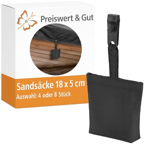 4x Sandsäcke zum befüllen 18x5 für Zelte, Pavillon - Gewichte für Trampolin, Windschutz, Reflektoren, Beschwerer für Schutzhülle Boot, Wassersäcke Set mit Klettverschluss, Befestigungsclips 4x Sandsäcke zum befüllen 18x5 für Zelte, Pavillon - Gewichte für Trampolin, Windschutz, Reflektoren, Beschwerer für Schutzhülle Boot, Wassersäcke Set mit Klettverschluss, Befestigungsclips von Preiswert & Gut