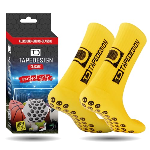 Tapedesign Unisex Allround Classic Socken, Gelb, Einheitsgröße EU Tapedesign Unisex Allround Classic Socken, Gelb, Einheitsgröße EU von Tapedesign