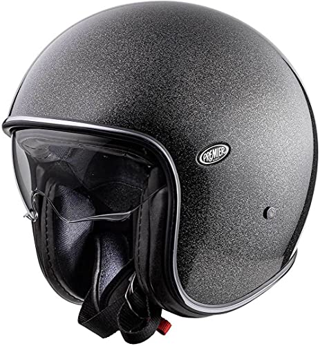 Premier HELM VINTAGE U9 GLITTER SILVER,SCHWARZ/GRAU GLITTER,XL von Premier