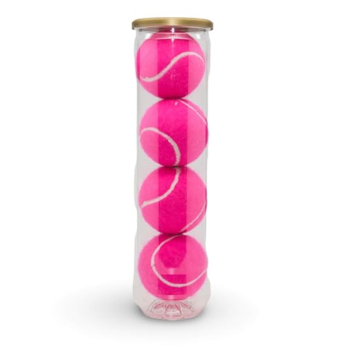 Price Tube Tennisbälle, Typ 2, hergestellt in Großbritannien, rose, 1 x 4 Pink balls Price Tube Tennisbälle, Typ 2, hergestellt in Großbritannien, rose, 1 x 4 Pink balls von Price & Co
