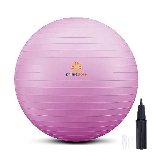 PRIMASOLE Gymnastikball für Balance, Stabilität, Fitness, Workout, Yoga, Pilates, Zuhause, Büro und Fitnessstudio, 45 cm, Rosa von primasole