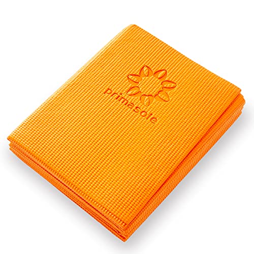 Primasole Faltbare Reise-Yogamatte, faltbar, leicht, einfach zu tragen, für Workout, Fitness, Unterricht, Strand, Park, Reisen, Picknicks, 4 mm dick, Korallenrot, Orenge, Farbe PSS91NH026A von primasole