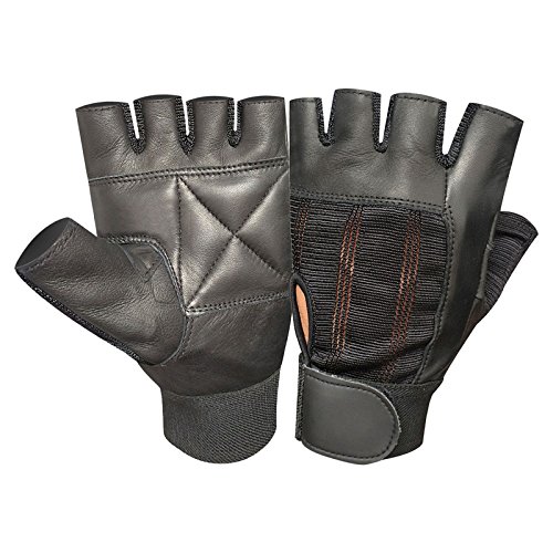 Prime Leather Handschuhe zum Gewichtheben / Rollstuhlfahren, Leder, gepolstert, Größe: M von Prime Leather