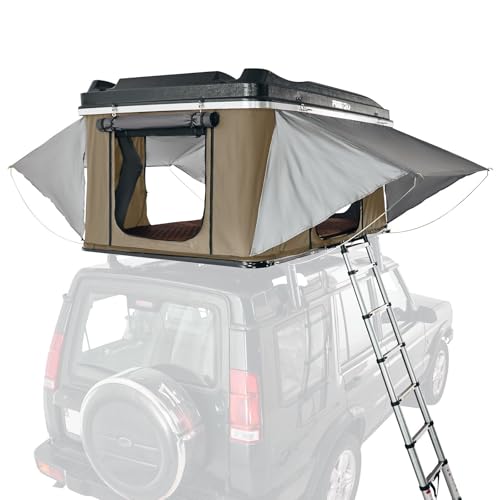 Prime Tech Hartschalen-Autodachzelt Nevada schwarz/beige – Leichtbau, nur 47 kg Prime Tech Hartschalen-Autodachzelt Nevada schwarz/beige – Leichtbau, nur 47 kg von Prime Tech