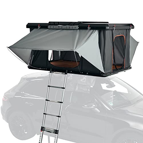 Prime Tech Hartschalen-Autodachzelt Utah XL schwarz/grau - Aluminium-Leichtbau mit Automatiköffnung - 74 kg von Prime Tech
