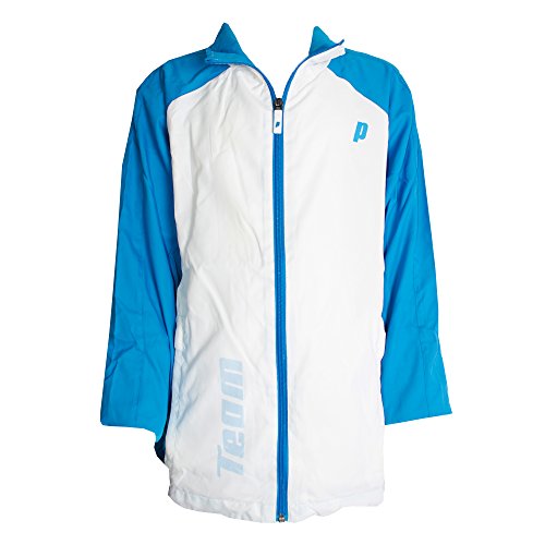 Prince Jr Warmup Jacke Tennis, Unisex Kinder L Weiß/Blau von Prince