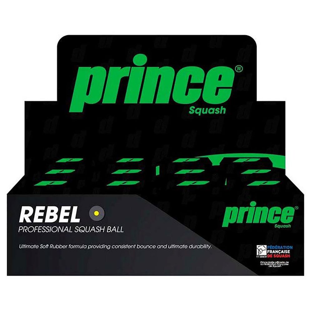 Prince Rebel Yellow Dot Squash Balls Grün 3 Balls von Prince