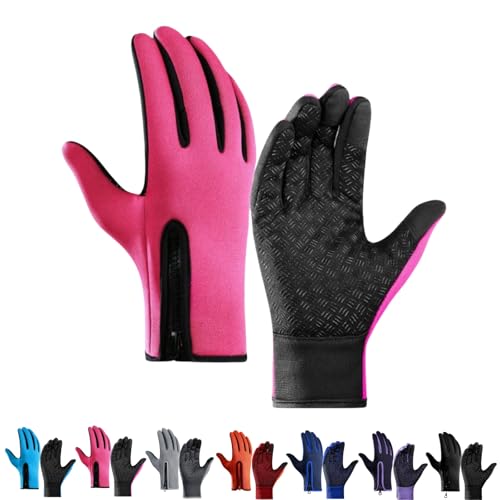 Prldm Winddicht und wasserdicht, warme Fleece-Handschuhe, Winter-Outdoor-Sporthandschuhe mit Touchscreen-Fingern von Prldm