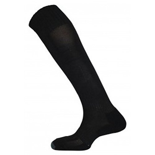 Mitre Mercury Fußballsocken für Erwachsene, einfarbig | Fußballmannschaft-Set | leichte, lange Sportsocken | atmungsaktiv, Schwarz, Senior (41 – 47) von Mitre