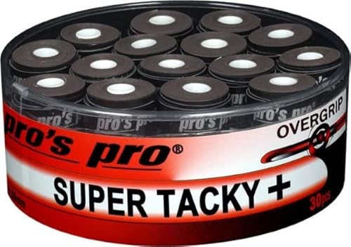 Pro's Pro Super Tacky Plus Overgrip 30 STK. Griffbänder für Tennis, Badminton, Squash, Schwarz Pro's Pro Super Tacky Plus Overgrip 30 STK. Griffbänder für Tennis, Badminton, Squash, Schwarz von Pro's Pro