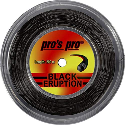 Pros Pro Black Eruption Tennissaite - 200m Rolle - 1.24mm - Schwarz von P3 International