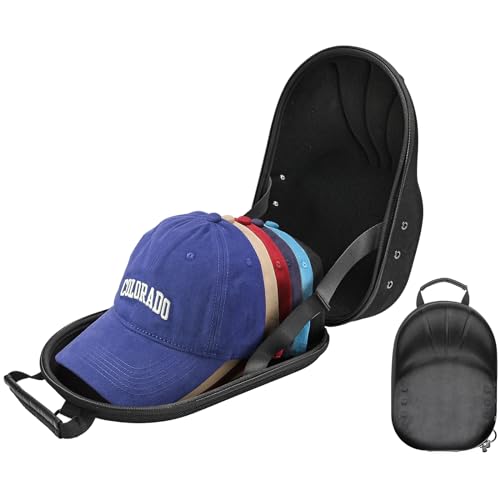 ProCase Baseball Cap Case, Hut Reise Organizer Hat Carrier Aufbewahrungstasche für 4-5 Caps, Huthalter Hutaufbewahrung mit verstellbarem Schulterriemen und Tragegriff Cap Halterung Box Holder -Schwarz ProCase Baseball Cap Case, Hut Reise Organizer Hat Carrier Aufbewahrungstasche für 4-5 Caps, Huthalter Hutaufbewahrung mit verstellbarem Schulterriemen und Tragegriff Cap Halterung Box Holder -Schwarz von ProCase