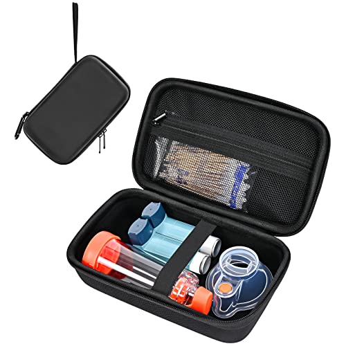 ProCase Hartschalenkoffer für Asthma Inhalator, tragbare Inhalator Spacer Reisetasche für Erwachsene Kinder, Masken Asthma Zubehör Halter, Asthma-Kits Veranstalter mit Mesh-Tasche -Schwarz ProCase Hartschalenkoffer für Asthma Inhalator, tragbare Inhalator Spacer Reisetasche für Erwachsene Kinder, Masken Asthma Zubehör Halter, Asthma-Kits Veranstalter mit Mesh-Tasche -Schwarz von ProCase