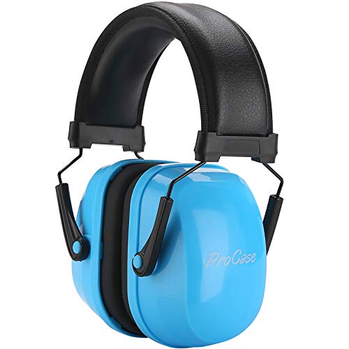 ProCase Gehörschutz Kinder Lärmschutz Schallschutz Kopfhörer Noise Cancelling Ohrenschützer NRR 25dB Verstellbar für 3-12 Babys Kinder Jugend Faltbar Kapselgehörschutz Kleinkind -Blau von ProCase