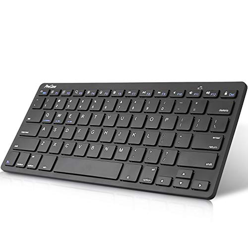 ProCase Universal Wireless US-English Keyboard (QUERTY-US Layout) for MacBook, Tablets, PC, Laptop, Smartphone, iMac, iPad, for Android Windows IOS Device,Mini Slim and Portable -Black von ProCase