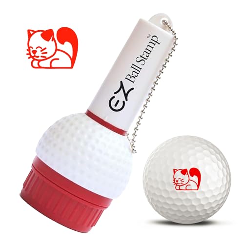 EZBallStamp Golfball-Stempel, rote sitzende Katze EZBallStamp Golfball-Stempel, rote sitzende Katze von ProMarking