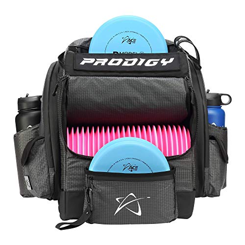 Prodigy Disc BP-1 V3 Disc Golf Backpack - Golf Bag Organizer - Holds 30+ Discs Plus Storage - Tear and Water Resistant - Pro Quality Bag for Disc and Frisbee Golf (Charcoal) von Prodigy Disc
