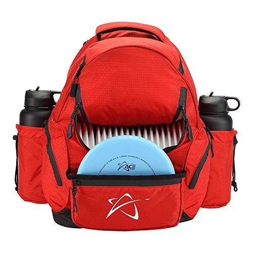 Prodigy Disc BP-3 V3 Disc Golf Backpack - Golf Travel Bag - Holds 17+ Discs Plus Storage - Tear and Water Resistant - Great for Beginners - Affordable Golf Bag (Red) von Prodigy Disc